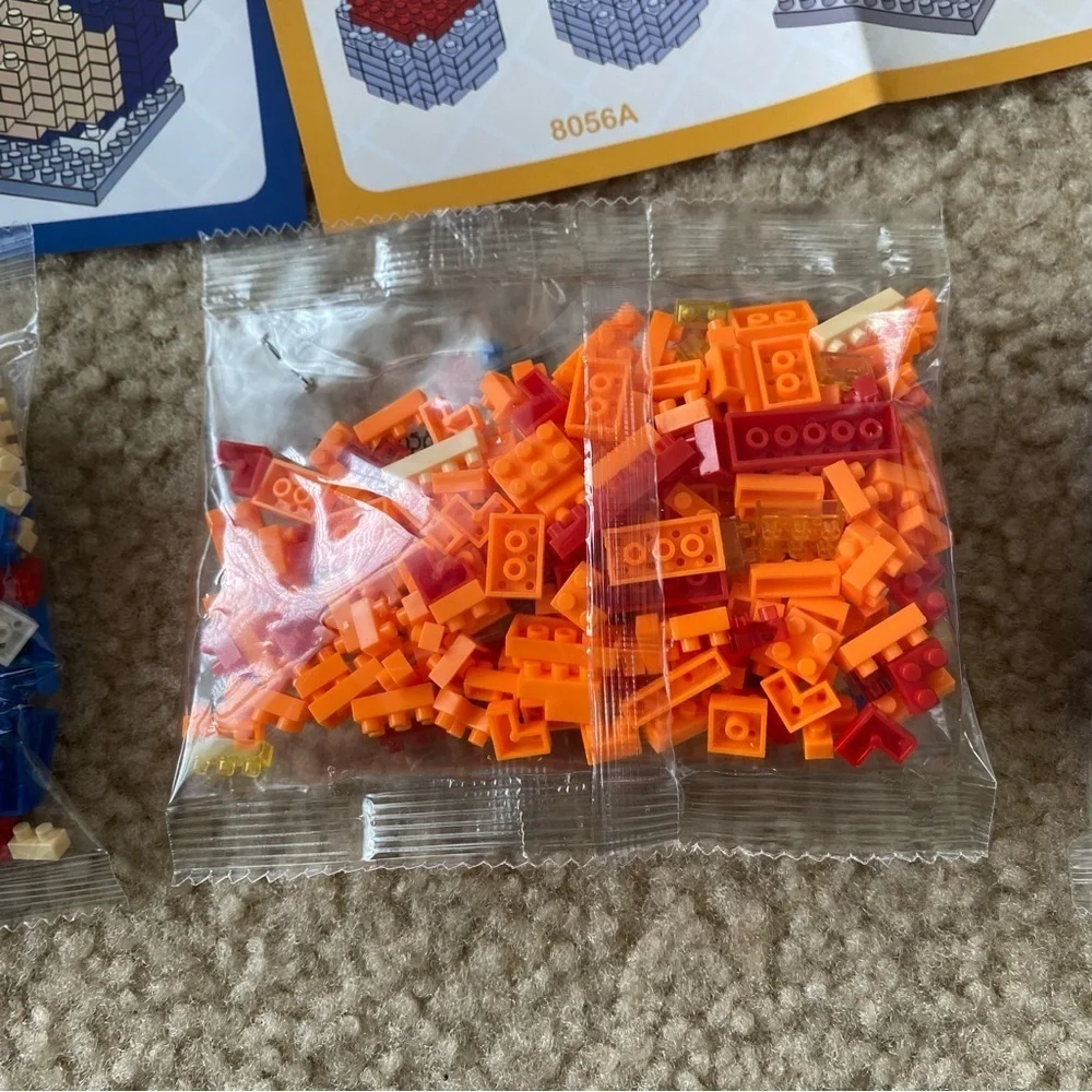 Micro Brick 4 Sets 4D Anime Figurines NWT